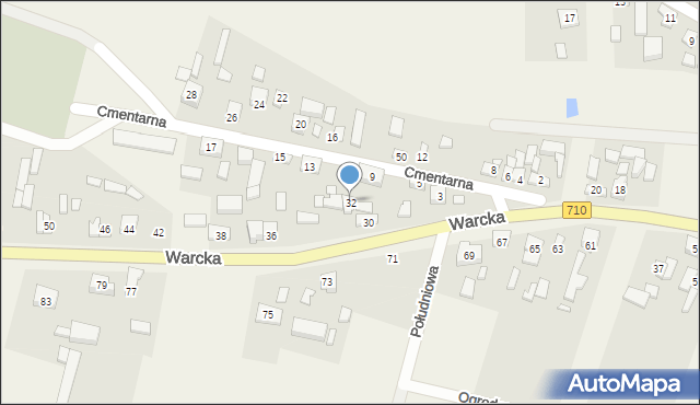 Rossoszyca, Warcka, 32, mapa Rossoszyca