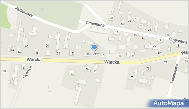 Rossoszyca, Warcka, 44, mapa Rossoszyca
