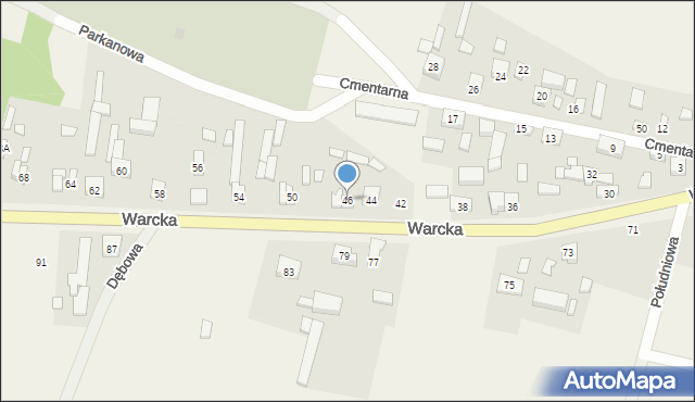 Rossoszyca, Warcka, 46, mapa Rossoszyca