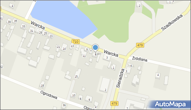 Rossoszyca, Warcka, 5, mapa Rossoszyca