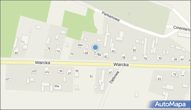 Rossoszyca, Warcka, 66, mapa Rossoszyca