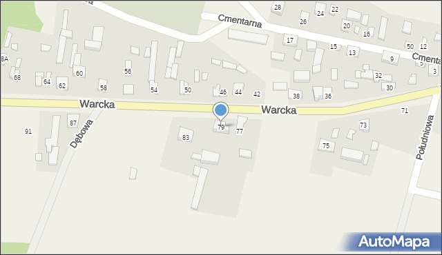 Rossoszyca, Warcka, 79, mapa Rossoszyca