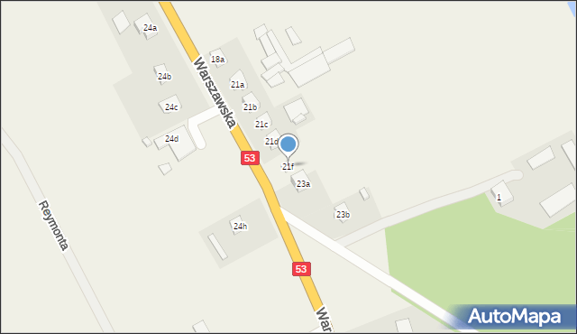 Rozogi, Warszawska, 21f, mapa Rozogi