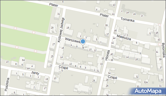 Ruda Śląska, Warszawska, 8, mapa Rudy Śląskiej