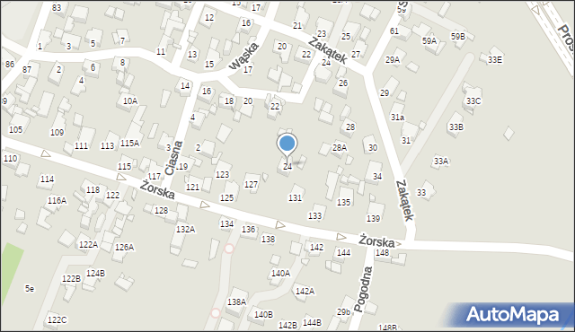 Rybnik, Wąska, 24, mapa Rybnika