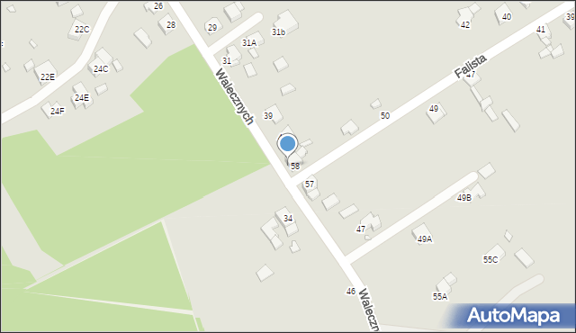 Rybnik, Walecznych, 43, mapa Rybnika