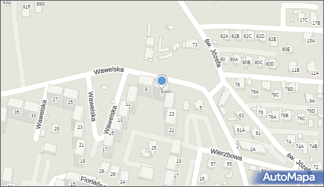 Rybnik, Wawelska, 7, mapa Rybnika