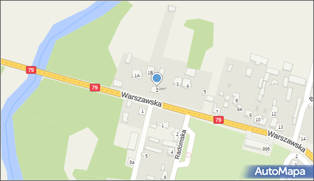 Ryczywół, Warszawska, 2, mapa Ryczywół