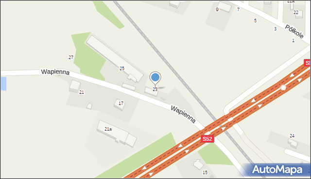 Rząska, Wapienna, 23, mapa Rząska