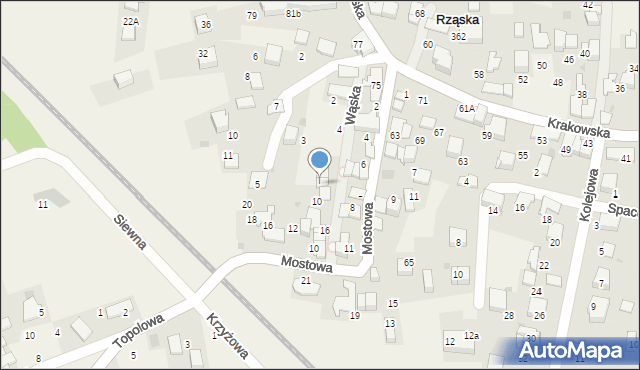 Rząska, Wąska, 8, mapa Rząska