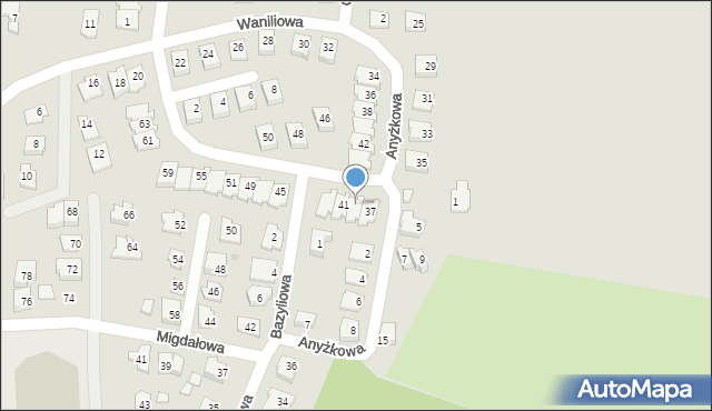 Rzeszów, Waniliowa, 39, mapa Rzeszów