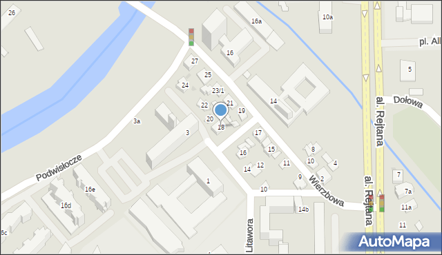 Rzeszów, Warzywna, 18, mapa Rzeszów