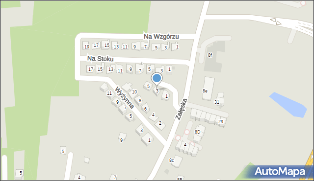 Rzeszów, Wąwozowa, 3, mapa Rzeszów