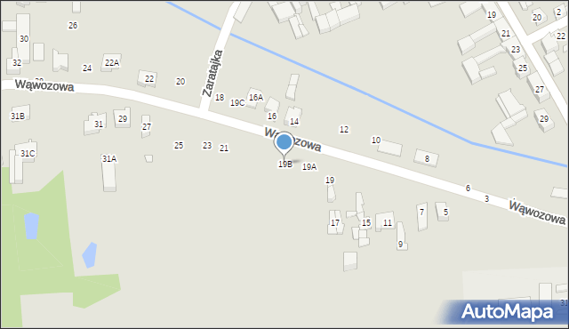 Rzgów, Wąwozowa, 19B, mapa Rzgów