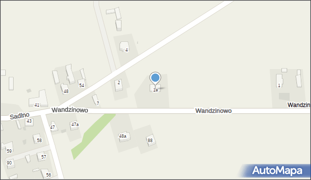 Sadlno, Wandzinowo, 1a, mapa Sadlno