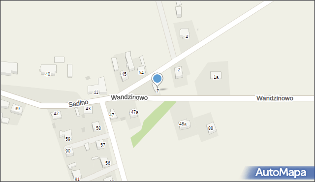 Sadlno, Wandzinowo, 7, mapa Sadlno