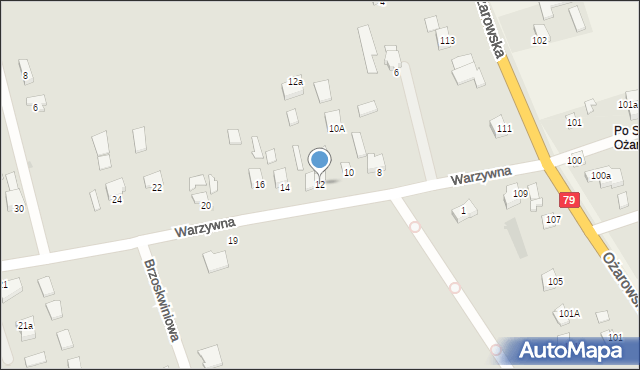 Sandomierz, Warzywna, 12, mapa Sandomierza