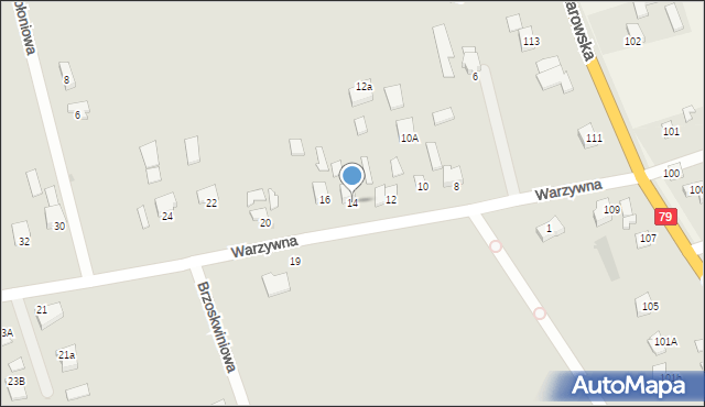 Sandomierz, Warzywna, 14, mapa Sandomierza