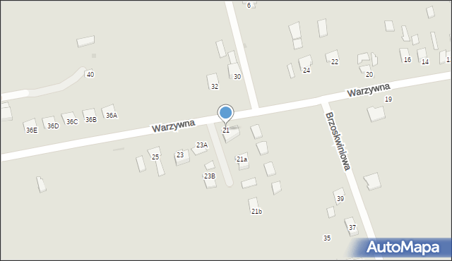 Sandomierz, Warzywna, 21, mapa Sandomierza