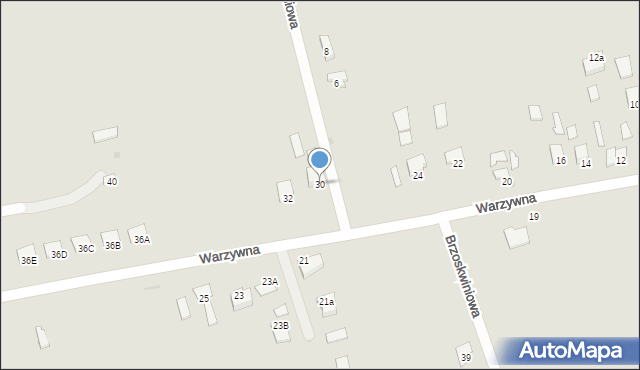 Sandomierz, Warzywna, 32a, mapa Sandomierza