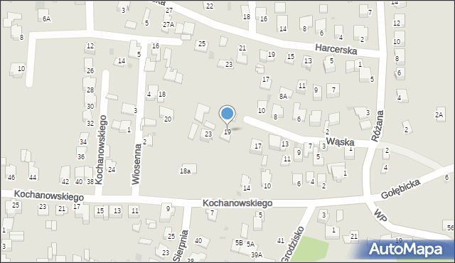 Sandomierz, Wąska, 19, mapa Sandomierza