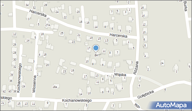 Sandomierz, Wąska, 8A, mapa Sandomierza