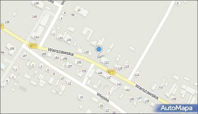 Sanniki, Warszawska, 124, mapa Sanniki