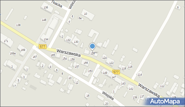 Sanniki, Warszawska, 126, mapa Sanniki