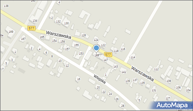 Sanniki, Warszawska, 149, mapa Sanniki