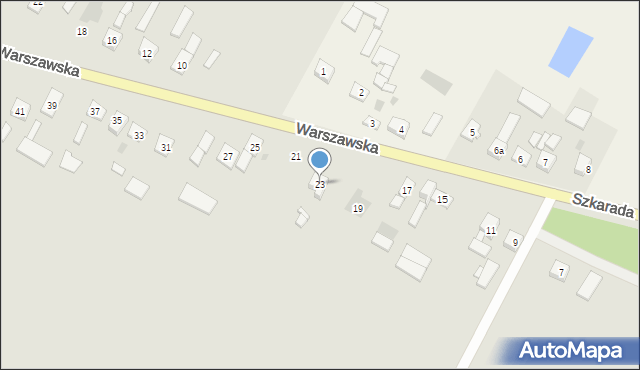 Sanniki, Warszawska, 23, mapa Sanniki