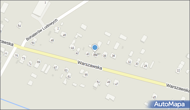 Sanniki, Warszawska, 38a, mapa Sanniki