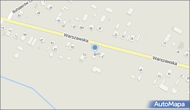 Sanniki, Warszawska, 49, mapa Sanniki