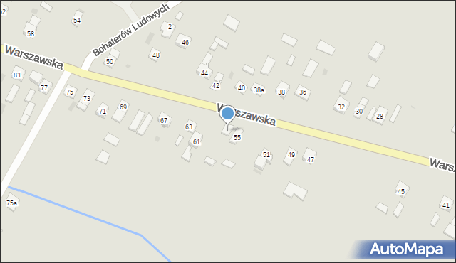 Sanniki, Warszawska, 57, mapa Sanniki