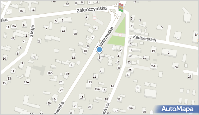 Serock, Warszawska, 5, mapa Serock