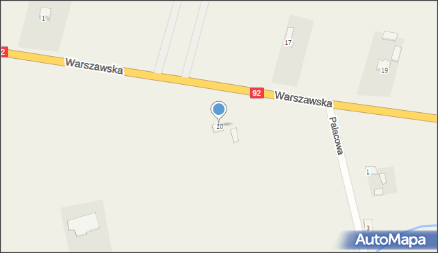 Seroki-Parcela, Warszawska, 10, mapa Seroki-Parcela