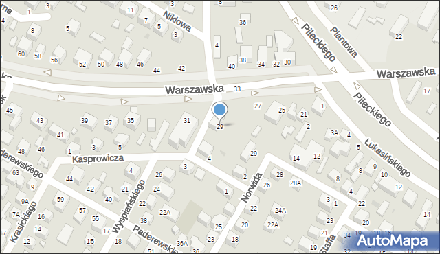 Siedlce, Warszawska, 29, mapa Siedlce