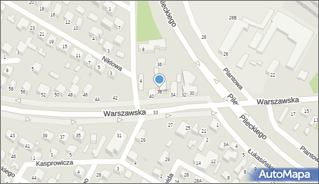 Siedlce, Warszawska, 38, mapa Siedlce