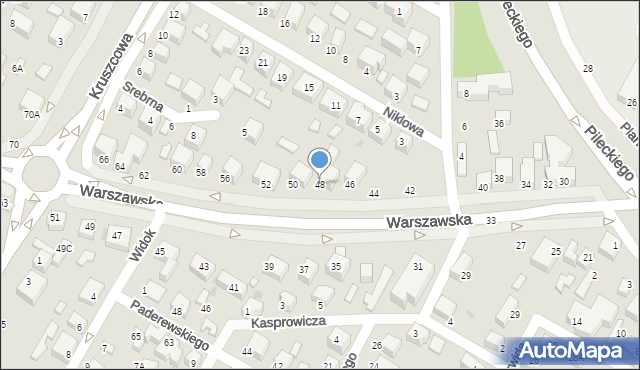 Siedlce, Warszawska, 48, mapa Siedlce