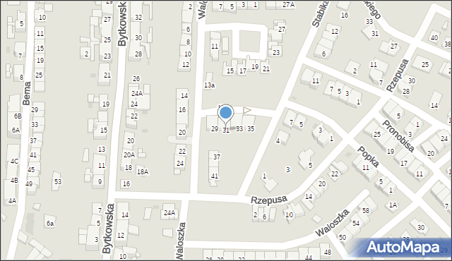 Siemianowice Śląskie, Waloszka Emanuela, 31, mapa Siemianowice Śląskie