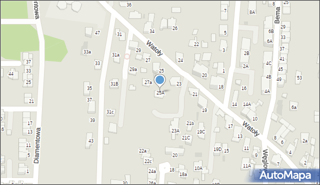 Siemianowice Śląskie, Watoły Marcina, 25A, mapa Siemianowice Śląskie