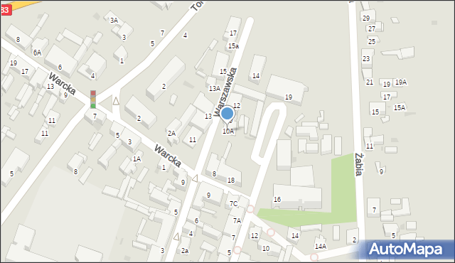 Sieradz, Warszawska, 10A, mapa Sieradz