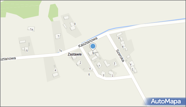 Sierakowice, Wąska, 9, mapa Sierakowice