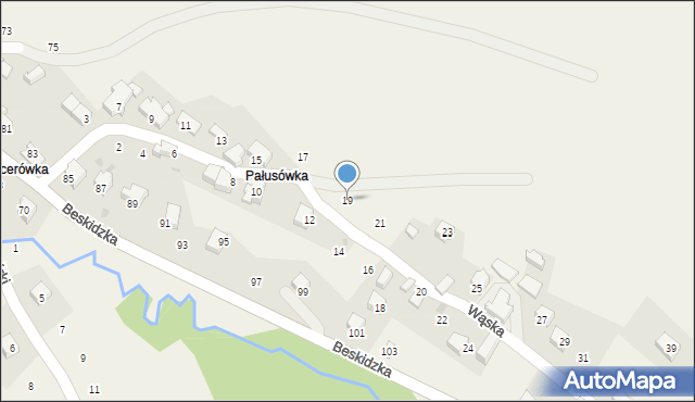 Skawinki, Wąska, 19, mapa Skawinki