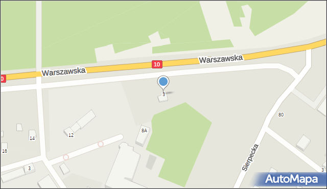 Skępe, Warszawska, 3, mapa Skępe