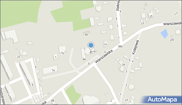 Skierniewice, Warszawska, 9C, mapa Skierniewic