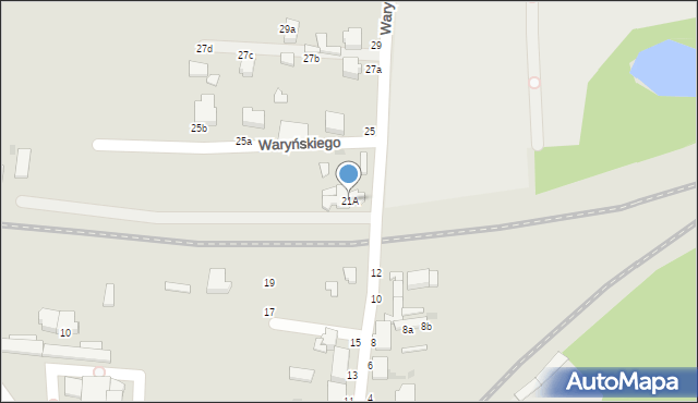 Skierniewice, Waryńskiego Ludwika, 21A, mapa Skierniewic