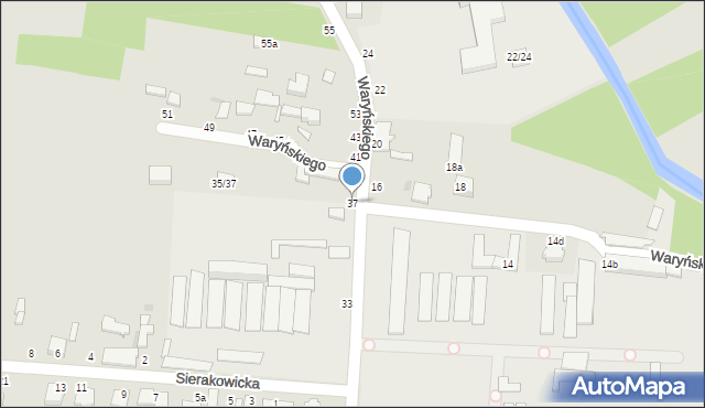 Skierniewice, Waryńskiego Ludwika, 37, mapa Skierniewic