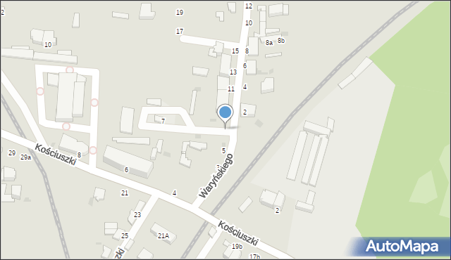 Skierniewice, Waryńskiego Ludwika, 7, mapa Skierniewic