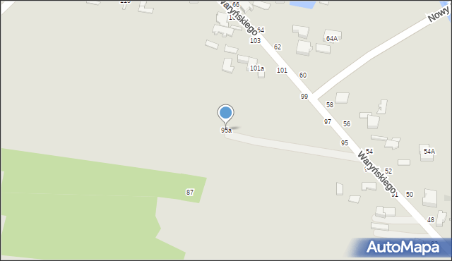 Skierniewice, Waryńskiego Ludwika, 95a, mapa Skierniewic