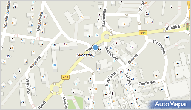 Skoczów, Wałowa, 9A, mapa Skoczów